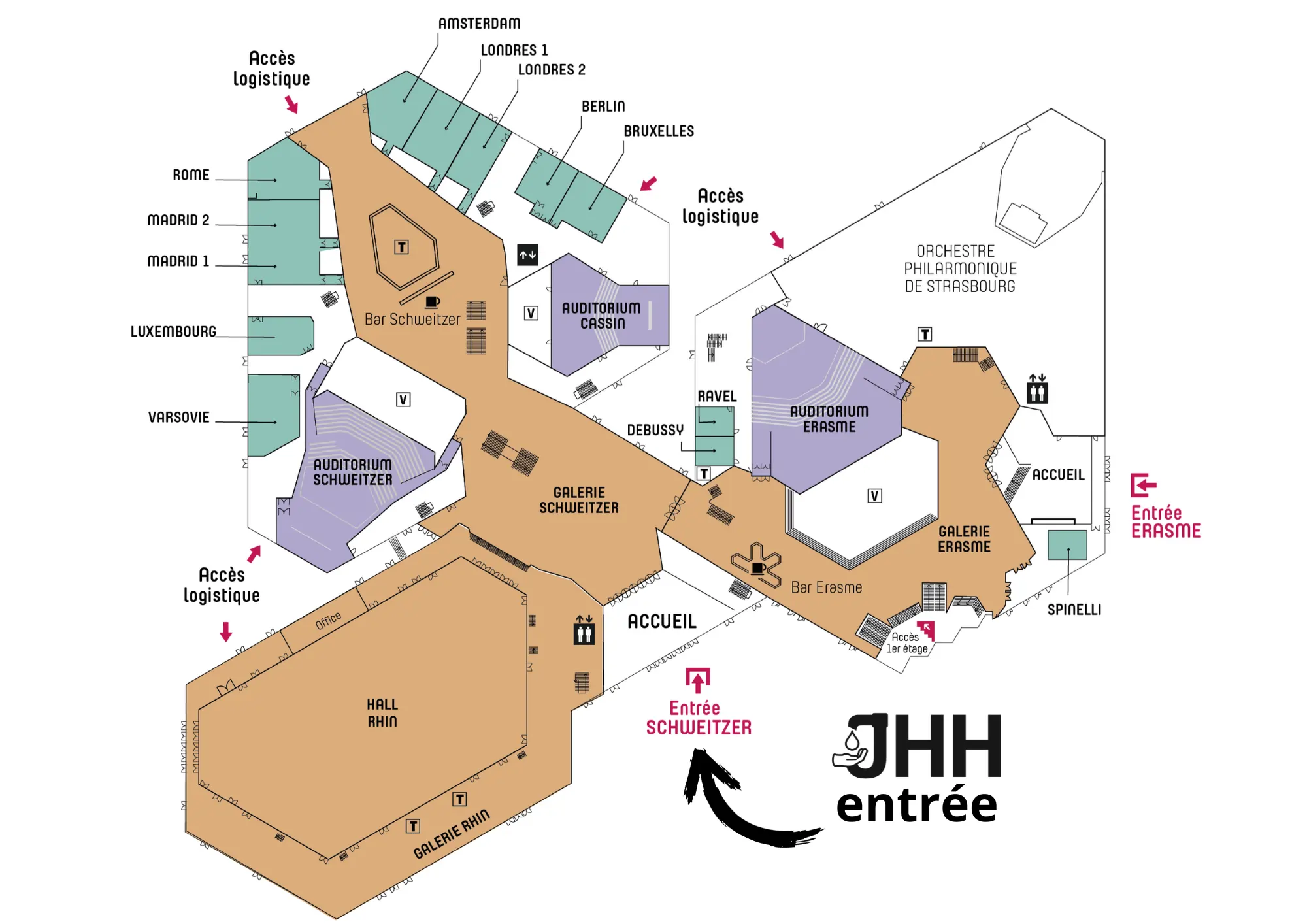 Plan d'accès à l'entrée Schweitzer
